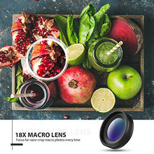 Load image into Gallery viewer, Phone Camera Lens, AOMAIS Pro Camera Lens Kit Compatible with iPhone/Samsung/Google Pixel etc, Macro and Wide Angle Lens with LED Light, Quick-Release Lanyard & Travel Case