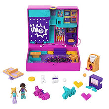 Load image into Gallery viewer, Polly Pocket Race & Rock Arcade Compact, Gaming Theme with Micro Polly & Shani Dolls, 5 Reveals & 12 Accessories, Pop & Swap Feature, Great Gift for Ages 4 Years Old & Up