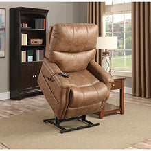 Load image into Gallery viewer, Pulaski Faux Leather Dual Motor Lift Chair in Badlands Saddle