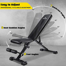 Load image into Gallery viewer, MaxKare Weight Bench Adjustable Foldable Incline Decline Bench, 882lbs Capacity, 7+3+2 Positions Automatic Lock Multi-Purpose Workout Exercise Bench for Home Gym