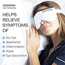 Load image into Gallery viewer, Avenova Moist Heating Eye Compress Mask – Reusable & Microwavable Eye Mask Provides Relief from Allergies, Sinuses, Headaches, Puffy and Irritated Eyes, Dry Eyes, Blepharitis, and Styes
