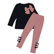 Load image into Gallery viewer, Newborn Baby Boys Girls Breathable Bowknot Dress Top Striped Pants Outfits Set Bowknot Dress