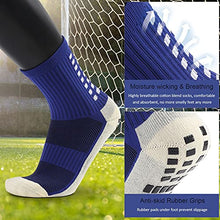 Load image into Gallery viewer, JKLO 3 Pairs of Adult Football Socks Men's Short Tube Football Sports Socks Non-Slip God Socks Glue Thick Towel Bottom Match Wear-Resistant Socks 908 (Color : Orange)