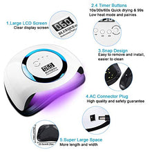 Load image into Gallery viewer, UV LED Nail Lamp 168W, Faster Nail Dryer for Gel Polish, 42 Lights UV lamp with 4 Timer Setting, Beetles Nail Polish Curing Gel LED Dryer,Professional Nail Art Tools with Automatic Sensor Nail Machine