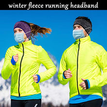 Load image into Gallery viewer, 8 Pieces Ear Warmer Headbands with Buttons Winter Fleece Running Headband Fleece Earmuffs Sport Headband Winter Ear Covers for Men Women (Lined Style)