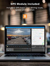 Load image into Gallery viewer, Kingslim D1 Dash Cam Front and Rear with GPS - 1080P Dual Dash Cam for Cars, 3.16'' IPS Wide Screen | 170° Wide Angel | 24H Parking Monitor | Loop Recording | 64GB Supported