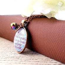Load image into Gallery viewer, TinkerBell Peter Pan Quote Necklace Laughter Imagination Dreams