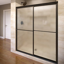 Load image into Gallery viewer, Basco Infinity Shower Door Framed Obscure Glass Sliding Door, Oil-Rubbed Bronze