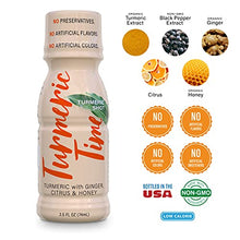 Load image into Gallery viewer, Turmeric Time Turmeric Shots - Turmeric with Ginger, Citrus & Honey | Non-GMO | No Preservatives or Artificial Flavors/Colors/Sweeteners | B Vitamins | Liquid Turmeric (12 Pack)