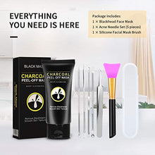 Load image into Gallery viewer, Blackhead Remover Mask, Blackhead Peel Off Face Mask, PandyCare 7-in-1 Bamboo Charcoal Masks for Women & Men with Acne Needle Set - New Type of Bamboo Charcoal, 100% Natural & Organic Ingredients