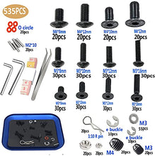 Load image into Gallery viewer, 535PCS RC Screw Kit Repair Tool Assortment with Magnetic Screw Tray and Wrench M3 M4 Hex Screws Nut Hardware Fasteners for Traxxas Axial Redcat HSP HPI Arrma Losi 1:8 1:10 1:12 1:16 Scale RC Cars