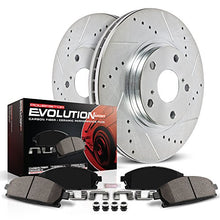 Load image into Gallery viewer, Power Stop K1437 Front Z23 Carbon Fiber Brake Pads with Drilled & Slotted Brake Rotors Kit