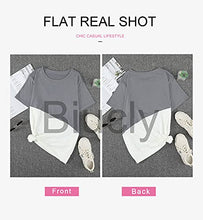 Load image into Gallery viewer, Biucly Womens Plus Size Tops Summer Casual Sexy Short Sleeve Crewneck Leopard Print Graphic Tees Oversized T Shirts,US 14-16(1X),Panther,White