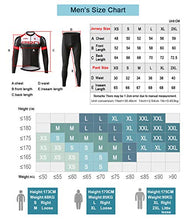 Load image into Gallery viewer, Mysenlan Men's Cycling Long Sleeve Breathable Jersey Set 3D Padded Long Pants Bike Shirt Bicycle Tights Clothing Black XL