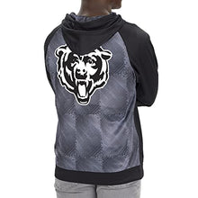 Load image into Gallery viewer, Officially Licensed Zubaz Men's NFL Black Hoodie With Team Color Viper Liner, Chicago Bears, Size Large