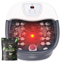Load image into Gallery viewer, ECARBME Foot Spa Bath Massager with Heat Bubbles and Vibration Massage and Jets, 16OZ Tea Tree Oil Foot Soak Epsom Salt, Pedicure Foot spa with Infrared Light, 22 Rollers & Adjustable Temp