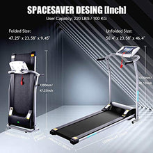 Load image into Gallery viewer, Electric Treadmill, Folding Treadmills for Small Spaces with LCD Monitor, Running Walking Jogging Exercise Compact Exercise Treadmill, Running Machine Equipment for Home Gym Office Use