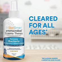 Load image into Gallery viewer, SkinSmart Antimicrobial Eczema Therapy with Hypochlorous Acid, Removes Bacteria so Skin Can Heal, for Adults, Kids and Seniors, 8 Ounce Clear Spray