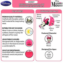 Load image into Gallery viewer, Disney girls Toddler Hat For girl’s ages 2-7 Minnie Mouse Kids Baseball Cap, Pink/White, 2-4T US