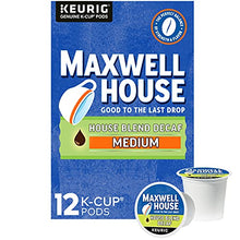 Load image into Gallery viewer, Maxwell House Decaf House Blend K-Cup Coffee Pods (12 ct Box)
