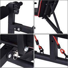 Load image into Gallery viewer, Riforla Home Gym Adjustable Weight Bench Foldable Workout Bench Sit Up AB Incline Abs Bench Flat Fly Press Fitness Rope Weight Capacity 600LBS