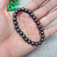 Load image into Gallery viewer, Black Obsidian Hexagram Natural Stone Pendant Necklace and Hematite Bracelet Hematite Metal Magnetic Therapy Bracelets