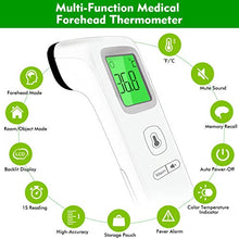 Load image into Gallery viewer, Forehead Thermometer for Fever, Digital Medical Infrared Thermometer for Baby, Kids and Adults, Non-Contact Temporal Thermometer with Instant Accurate Reading, Fever Alarm and Memory Function