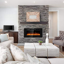 Load image into Gallery viewer, Tangkula 36 Inches Recessed Electric Fireplace, in-Wall & Wall Mounted Electric Heater with Adjustable Flame Color & Speed, Remote Control, Touch Screen, 750-1500W (36 Inches)