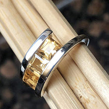 Load image into Gallery viewer, Natural 2ct Golden Citrine 925 Solid Sterling Silver Ring Size 6, 6.75, 7, 7.75, 8, 10