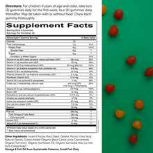 Load image into Gallery viewer, SmartyPants Kids Formula & Fiber Daily Gummy Multivitamin: Fiber for Digestive Health, Vitamin C, D3, & Zinc for Immunity, Omega 3 Fish Oil (EPA & DHA), B6, Methyl B12, 120 Count (30 Day Supply)