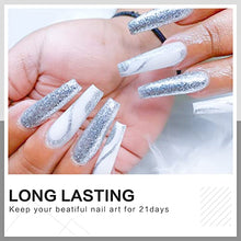 Load image into Gallery viewer, Morovan Gel Nail Polish Kit Black Golden Set - 6 Colors White Silver Gel Polish Soak Off LED UV Nail Gel Starter Kit Gift DIY Nail Art Manicure Home 10ml