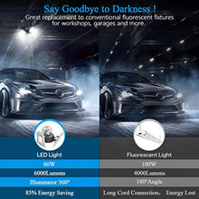 Load image into Gallery viewer, Garage Lights Led Deformable Garage Light Ceiling LED 60W 6000Lumen Flexled Garage Light Tribrite Led Adjustable Light with 3 Panel Led Shop Lights for Garage Ceiling Basement Workshop