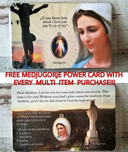 Load image into Gallery viewer, Medjugorje Rosary - Apparition Hill Soil, Wooden Beads St Benedict Catholic Rosary Necklace, Baptism Rosary Favors