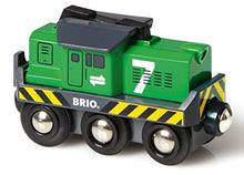 Load image into Gallery viewer, BRIO World 33214 - Freight Battery Engine - 1 Piece Wooden Toy Train Set for Kids Age 3 and Up