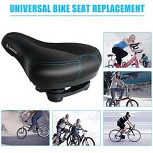 Load image into Gallery viewer, AIKATE Bike Seat, Most Comfortable Bike Saddle, Universal Replacement Bicycle Saddle, Waterproof Bicycle Seat with Extra Padded Memory Foam, Oversizes Bike Seat for Men/Women (Blue)