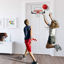 Load image into Gallery viewer, Indoor Mini Basketball Hoop Set with 3 Balls for Kids and Adults - Pro Mini Basketball Hoop for Door & Wall with Complete Basketball Accessories Perfect Christmas Birthday Gifts for Kids Boys Teens