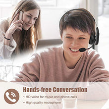 Load image into Gallery viewer, COMEXION Trucker Bluetooth Headset V5.0, Wireless Headset with Noise Canceling&Mute Microphone for Cell Phones, On Ear Bluetooth Headphone with Wireless&Wired Mode for Trucker, Home Office, Skype