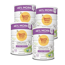 Load image into Gallery viewer, Burt's Bees Baby Organic Baby Formula, Ultra Gentle Formula, Easy To Digest, Infant Formula with Iron, Milk-Based Powder with Vitamin D, Vitamin E, Vitamin K, DHA, Calcium, 34oz (Pack of 4)