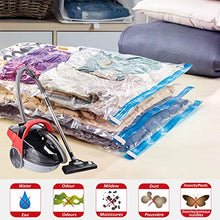 Load image into Gallery viewer, VacPack Space Saver Bags 30-Pack Vacuum Storage Compression Bags ( 5 Jumbo, 5 Large, 5 Medium, 5 Small, 5 Suitcase Travel Bags, 5 Carry-on Travel Bags and 1 hand pump)