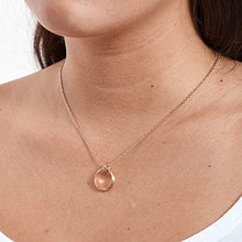 Load image into Gallery viewer, Dear Ava Great Grandmother Gift Necklace: Great Grandma to Be, Generations, Gift Idea, 2 Linked Circles (Rose-Gold-Plated-Brass, NA)