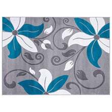 Load image into Gallery viewer, Luxe Weavers 9242 Victoria Modern Turquoise Floral Area Rug 8x10