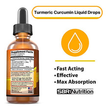 Load image into Gallery viewer, Max Absorption Liquid Turmeric Curcumin Drops | for Joint Pain, Digestion, Anti-Inflammation Support | Liposomal Organic Turmeric Root Extract with Fulvic Acid | Vegan, Non-GMO, Made in USA