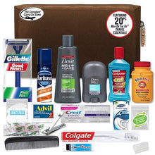 Load image into Gallery viewer, Convenience Kits Men’s Premium 20 Count Necessities Travel Kit, Featuring: Dove Men & Care Products