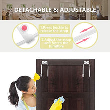 Load image into Gallery viewer, Furniture Straps (10 Pack) Baby Proofing Anti Tip Furniture Anchors Kit, Cabinet Wall Anchors Protect Toddler and Pet from Falling Furniture, Adjustable Child Safety Straps Earthquake Resistant