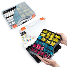 Load image into Gallery viewer, 540 PCS Wirefy Heat Shrink Wire Connectors - Electrical Terminals Kit - Marine Automotive Crimp Connector Assortment - Ring Fork Hook Spade Butt Splices - 22-10 Gauge