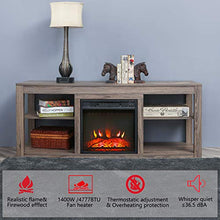 Load image into Gallery viewer, Romayard Electric Fireplace TV Stand Entertainment Center with Fireplace Corner Electric Fireplace Console Fireplace Heater for TVs up to 70"