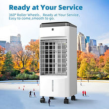 Load image into Gallery viewer, SEEPER Portable Evaporative Cooler, Strong Wind Speed Tower Fan w/Cooling Function, 12h Timer, 20ft Remote Control, 3 Modes Quiet Air Conditioner for Home, Small Room & Office