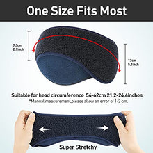 Load image into Gallery viewer, Arcweg Winter Ear Warmers Fleece Sports Headbands Thermal Stretchy Ear Muffs Moisture Wicking Running Head Bands for Women Men Cycling Yoga Skiing Outside Sports Blue