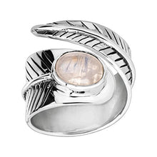 Load image into Gallery viewer, Silpada 'Perfect Palm' Natural Moonstone Bypass Ring in Sterling Silver, Size 11