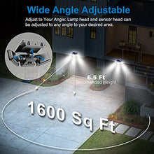 Load image into Gallery viewer, Solar Lights Outdoor, 2 Pack AmeriTop 128 LED 800LM Cordless LED Solar Motion Sensor Lights; 3 Adjustable Heads, 270°Wide Angle Illumination, IP65 Waterproof, Security LED Flood Light(Daylight)